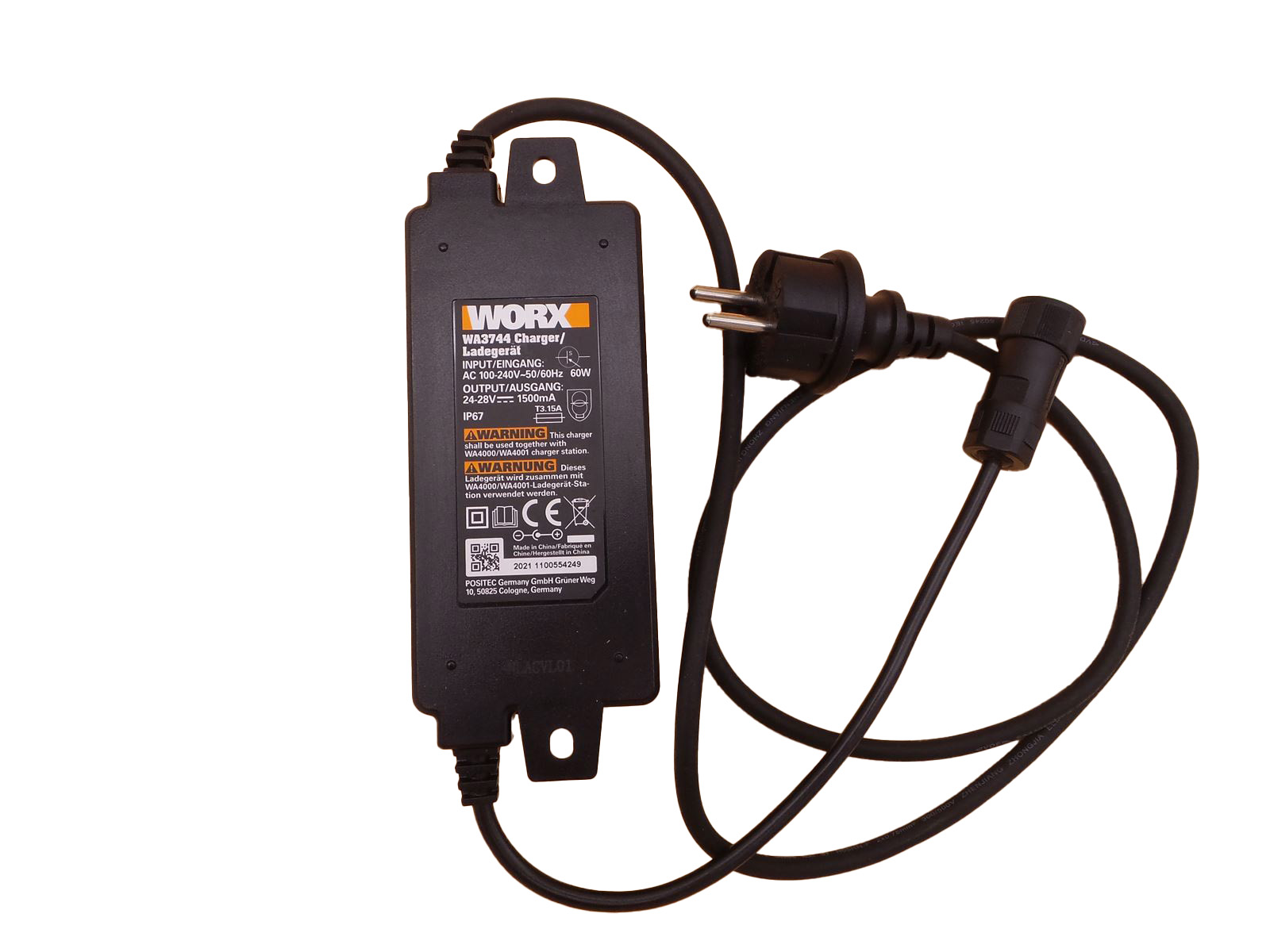Worx WG792E (124) Netzteil / Ladegerät 100-240V 50W WA3744 (Original)