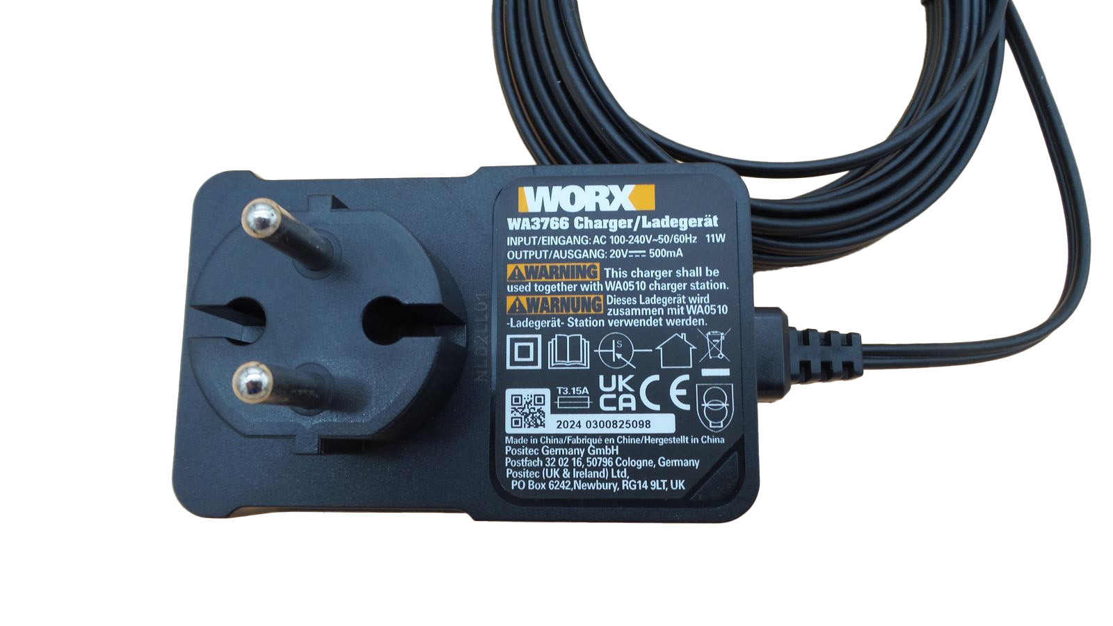Worx WR130E (87) Netzteil / Ladegerät 100-240V/20V 11W WA3766 (Original)